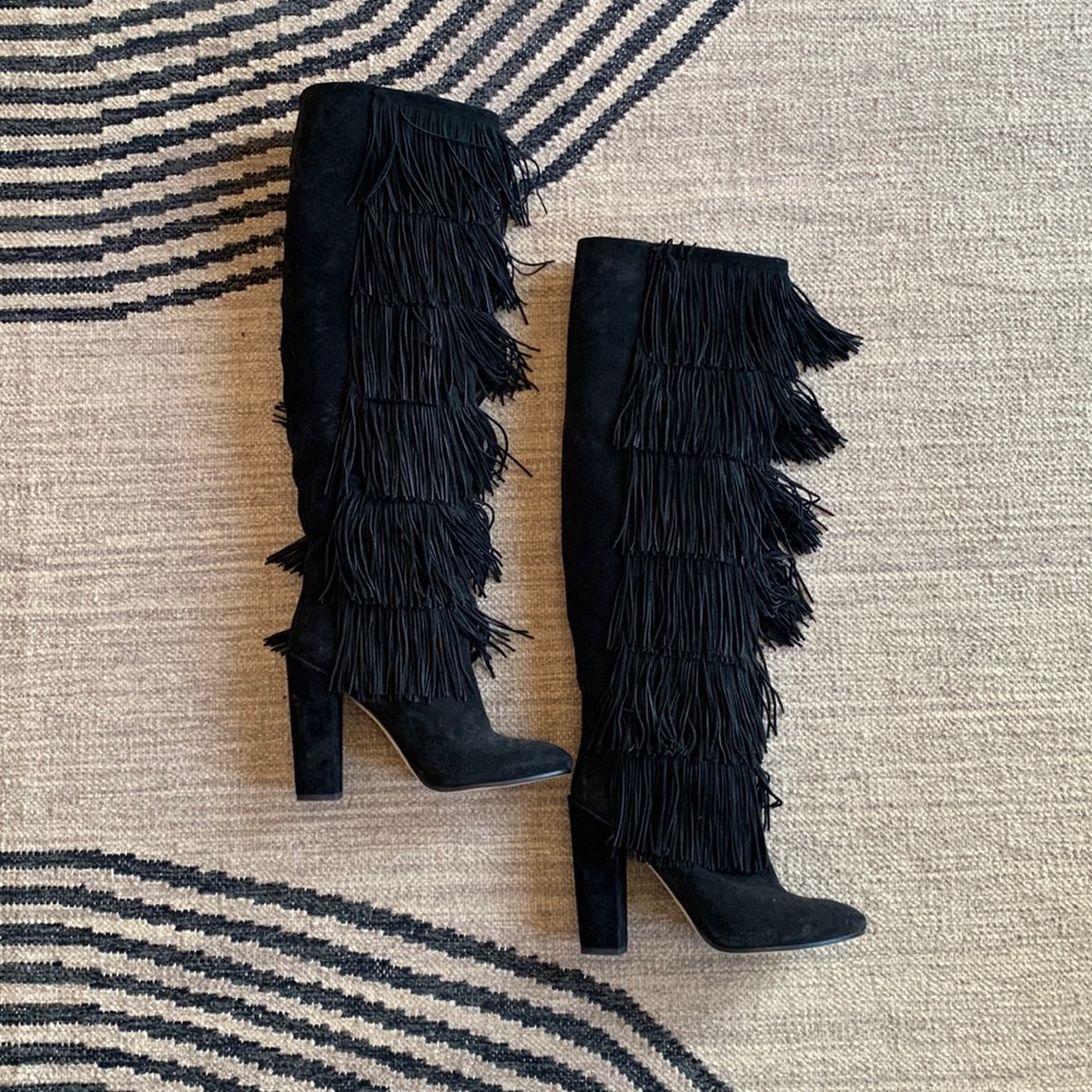 Paul Andrew Suede fringe boots